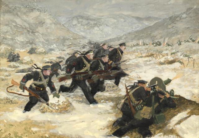Баранов В.Г. Атака морской пехоты. 1940-1950-е Баранов В.Г. Атака морской пехоты. 1940-1950-е